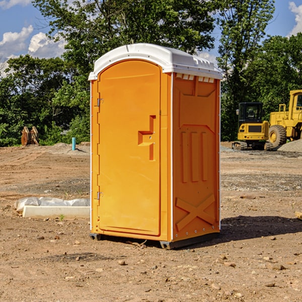 how often are the porta potties cleaned and serviced during a rental period in Standing Rock